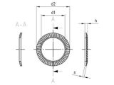100 Stück Sicherungsscheiben Form "S" - Edelstahl A2 - 24