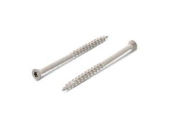 250 x Senkkopf Terrassenbauschrauben mit Schneidkerbe Edelstahl A4 , 4,8X100/60 TX20 Grobgewinde