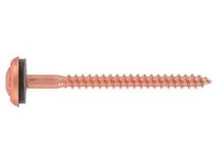 100 Stück Spenglerschrauben 3tlg. mit Dichtscheibe 15 mm Art. 9187 A2-Cu 4,5X45 TX20