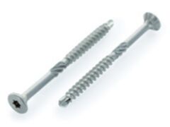 200 Stück Seko-Holzbauschrauben mit Bohrspitze, Schälrippen Art. 9246  1.4006  4,5X50/30 TX20