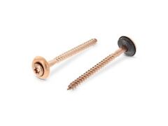 100 Stück Spenglerschrauben 3tlg. mit Dichtscheibe 15 mm Art. 9287 A2-Cu 4,5X65 TX25