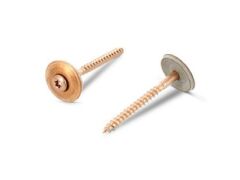 100 Stück Spenglerschrauben 2tlg. mit Dichtscheibe 20 mm Art. 9288 A2-Cu 4,5X100 TX25