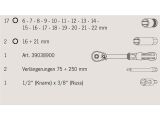 3/8" professional Steckschlüssel-Koffer 23-teilig