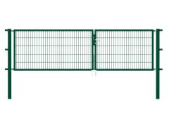 Stabgitter Doppeltor - Grün - 3000 x 1600mm - Teilung 1000/2000