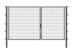 Stabgitter Doppeltor - Anthrazit - 3500 x 2000mm - Teilung 1500/2000