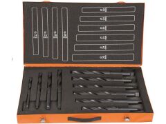 DIN 345 BohrerSatz mit Morsekegel in Stahlblechkoffer 10tlg.