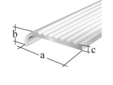 Treppenkanten-Schutzprofil Alu Silber eloxiert - versenkte Schraubl&ouml;cher - 2000 x 23 x 5,0 mm / St&auml;rke 2,0 mm