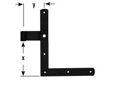 1 Paar Winkelband, Schwarz 13mm Rolle - 250 x 350mm