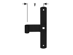 Mittelband - abgerundete Enden Schwarz, 13mm Rolle - 200mm lang