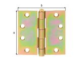 Schnäppchenartikel - Scharnier, Stift vernietet (7,5mm), Gelb verzinkt 100x100x2,0