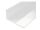 Winkelprofil ungleichschenklig Kunststoff Weiß - 2600mm - 30 x 20 x 1,0mm