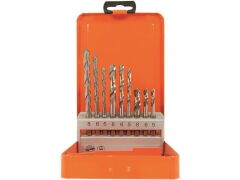 Bohrer Satz Stahl/Stein/Holz 6kt Schaft 9tlg