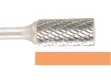 Hartmetallfr&auml;ser, Form A Zylinder ohne Stirnverzahnung d1 6.0 mm, Schaftdurchmesser 6.0 mm Kreuzverzahnung