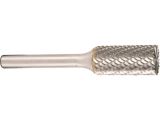 Hartmetallfräser, Form B Zylinder mit Stirnverzahnung d1 12.7 mm, Schaftdurchmesser 6.0 mm Schnellfrässchliff für Aluminium