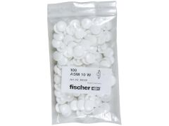 Schnäppchenartikel - 100 x fischer Abdeckkappe ASM 10 W weiß
