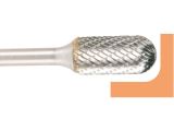 Hartmetallfr&auml;ser, Form C Walzenrund / Zylinder Walze d1 12.7 mm, Schaftdurchmesser 6.0 mm Kreuzverzahnung