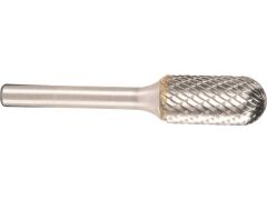 Hartmetallfräser, Form C Walzenrund / Zylinder Walze d1 16.0 mm, Schaftdurchmesser 6.0 mm Kreuzverzahnung