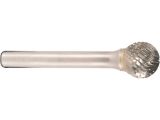 Hartmetallfr&auml;ser, Form D Kugel d1 9.6 mm, Schaftd. 6.0 mm Schnellfr&auml;sschliff f&uuml;r Aluminium