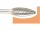 Hartmetallfräser, Form H Flamme d1 12.7 mm, Schaftd. 6.0 mm Kreuzverzahnung