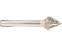 Hartmetallfräser, Form J Kegel 60° d1 16.0 mm, Schaftd. 6.0 mm Kreuzverzahnung