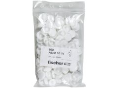 100 x fischer Abdeckkappe ADM 10 W weiß