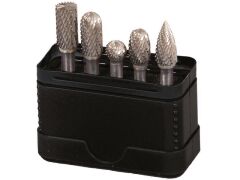 Frässtifte HM, 5tlg in Kunststoffpack Form B, C, D, E, G  Kopfdurchmesser 9.6 mm