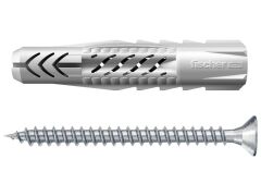 10 x fischer Universaldübel UX 10 x 60 S/20 mit Schraube