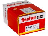 100 x fischer Nageldübel N 8 x 60/20 F Flachkopf