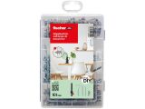 1 x fischer EasyDIY Box Gipskartondübel + Schrauben und Haken (101 Teile)