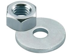 10 x fischer Mutter & Scheibe M 20 nicht rostender Stahl