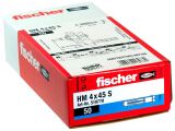 50 x fischer Hohlraum-Metalldübel HM 4x45 (16-23mm)...