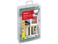 1 x fischer Meister-Box Greenline Spreizdübel SX + Edelstahlschrauben (120 Teile)
