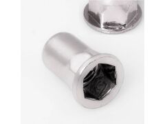 Blindnietmutter Stahl verzinkt / Teilsechskant / geschlossen / Flachkopf / M10 / 1.0 - 4.0 mm