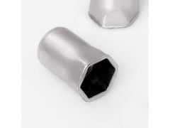 10 BLINDNIETMUTTERN Stahl verzinkt Flach Senkkopf Nietmutter M8 Teilsechskant 