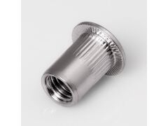 Blindnietmutter Aluminium / Rundschaft / offen / Flachkopf / M10 / 1.0 - 3.5 mm