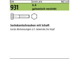 Schn&auml;ppchenartikel - Sechskantschrauben mit Schaft 8.8 ISO 4014 (DIN 931) galv. verzinkt  - M8 x 200