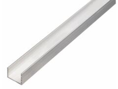 U-Profil Alu Natur - 2600mm - 8 x 8 / 1,0mm Stärke / Innenmaß 6,0 mm