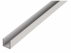 U-Profil Alu Weiß - 2600mm - 10  x 10 / 1.0mm Stärke / Innenmaß 8,0 mm