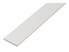 Flachstange Kunststoff Weiß - 2600 x 20 x 2mm