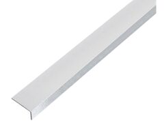 Winkelprrofil ungleichschenklig Alu kugelgestrahlt Silber - 20 x 10 x 1,0 - 1000mm - selbstklebend