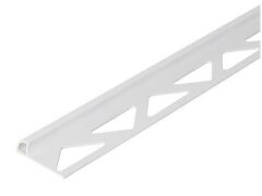Fliesen-Viertelkreisprofil Kunststoff weiß - 2500 x 30 x 8 mm / Stärke 1,0 mm