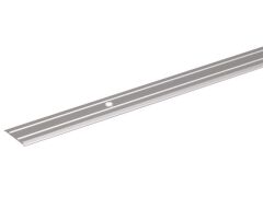 Übergangsprofil Alu Silber eloxiert - versenkte Schraublöcher - 900 x 25 x 1,8 mm