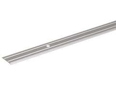 Übergangsprofil Alu Silber eloxiert - versenkte Schraublöcher - 900 x 38 x 2,5 mm