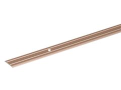 Übergangsprofil Alu Bronze eloxiert - versenkte Schraublöcher - 900 x 38 x 1,5 mm