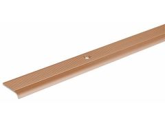Treppenkanten-Schutzprofil Alu Bronze eloxiert - versenkte Schraublöcher - 2000 x 24,5 x 20 mm / Stärke 1,5 mm