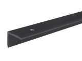 Treppenkanten-Schutzprofil Kunststoff Schwarz - versenkte Schraubl&ouml;cher - 1000 x 25 x 20 mm / St&auml;rke 2,0 mm