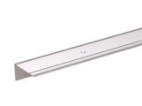 Treppenkanten-Schutzprofil Alu Silber eloxiert - versenkte Schraubl&ouml;cher - 1000 x 21 x 21 mm / St&auml;rke 1,8 mm