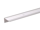 Treppenkanten-Schutzprofil Alu Silber eloxiert - versenkte Schraubl&ouml;cher - 2000 x 21 x 21 mm / St&auml;rke 1,8 mm