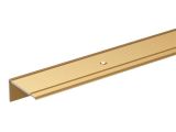 Treppenkanten-Schutzprofil Alu Gold eloxiert - versenkte Schraubl&ouml;cher - 2000 x 21 x 21 mm / St&auml;rke 1,8 mm
