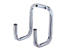 Wandhaken, doppelt abgewinkelt - galvanisch blau verzinkt - 115  x 80 x 90 mm - 12mm Rohr